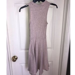May pink sleeveless sweater dress, light pink